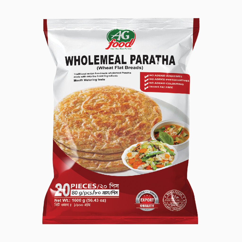 AG Food Wholemeal Paratha 20pcs (1600gm)