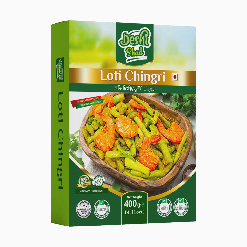 Deshi Shad Cooked Loti-Chingri Curry (400gm)