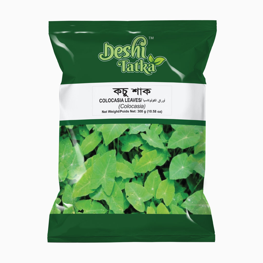 Deshi Tatka Colocasia Leaves (Kochu Shak) (300gm)