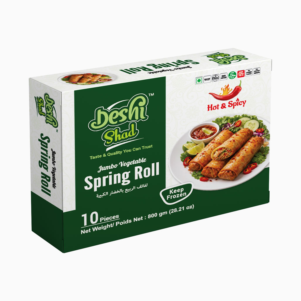 Deshi Shad Jumbo Vegetable Spring Roll (Hot & Spicy) 10pcs (800gm)