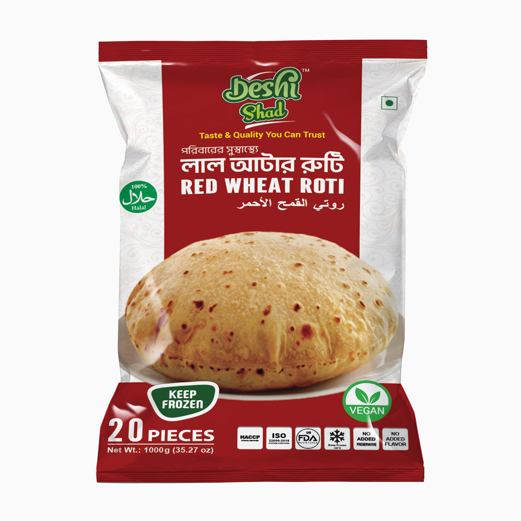 Deshi Shad Red Wheat Roti 20 pcs (1000gm)