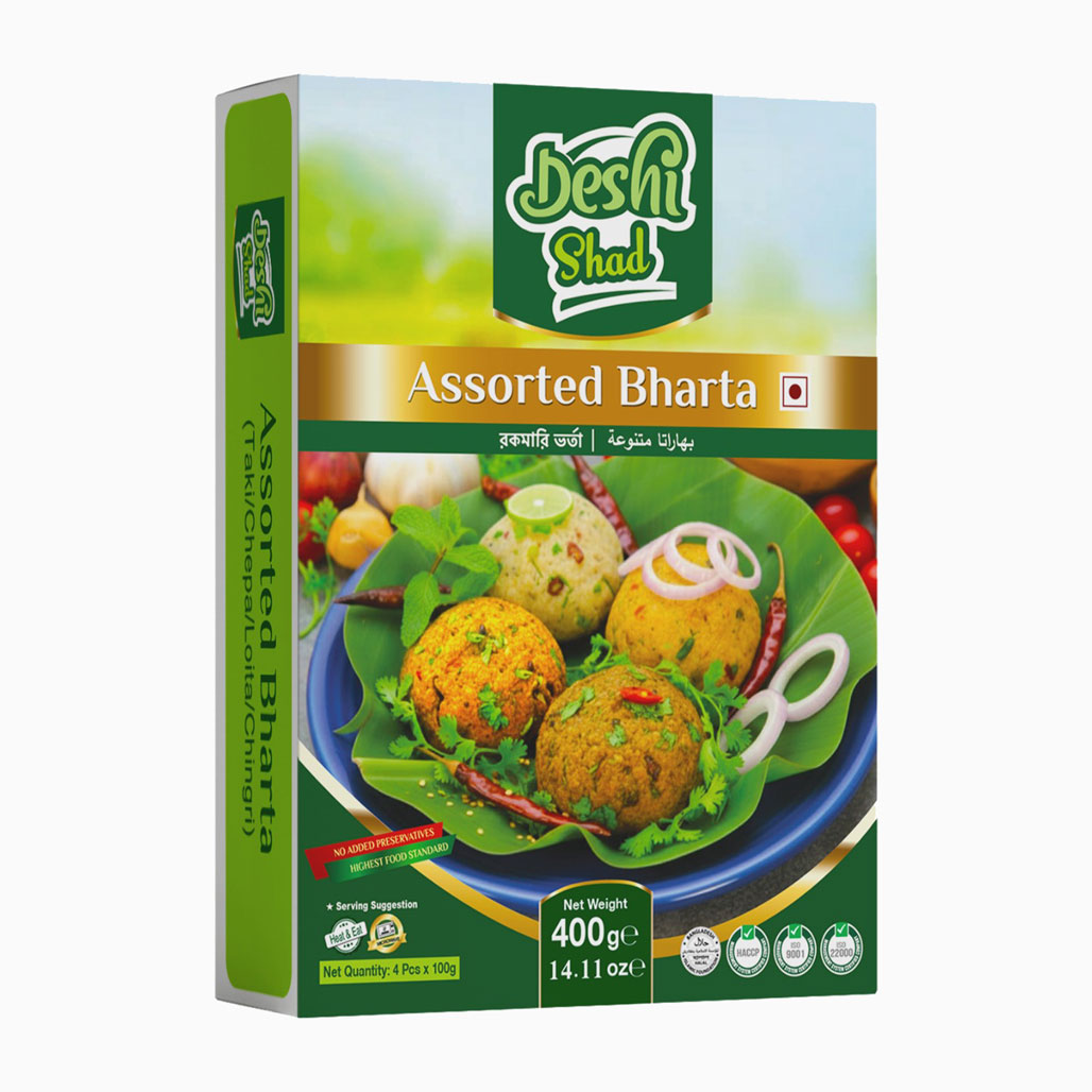 Deshi Shad Assorted Bharta (Taki+Chepa+Loita+Chingri) (400gm)