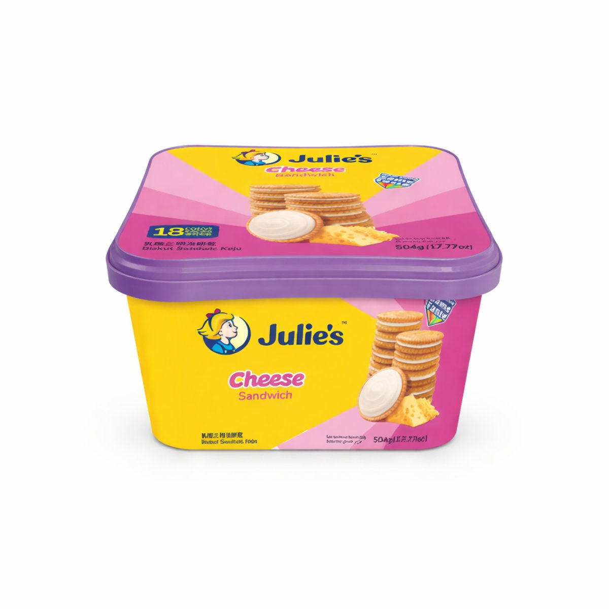 Julie's Cheese Sandwich Biscuit Tub (504gm)
